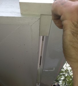 Showing gutters and allowance for airflow from below