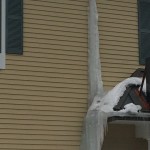 Totally Ice Encased Downspouts