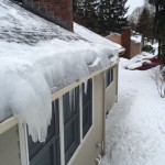 Roofline Before Ice Dam Removal